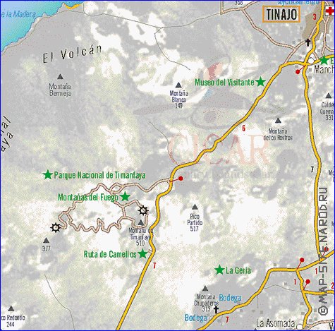 carte de Lanzarote