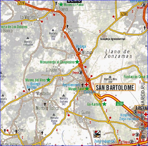 carte de Lanzarote