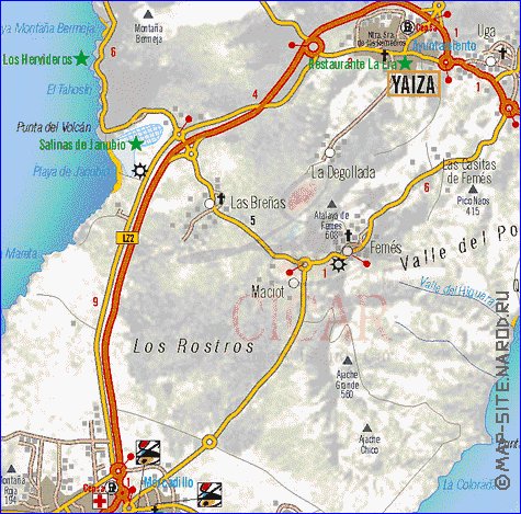 carte de Lanzarote