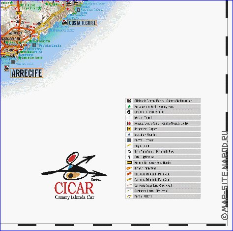 carte de Lanzarote