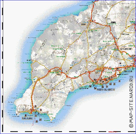 carte de Lanzarote