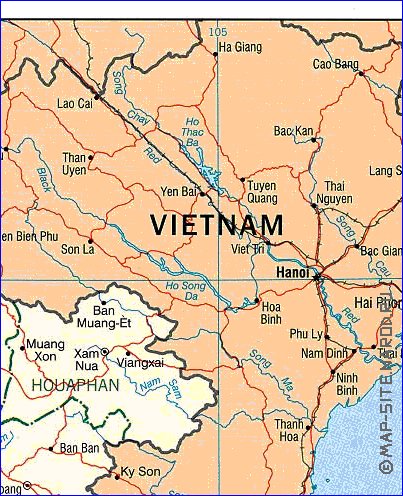 Administrativa mapa de Laos