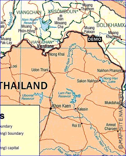 Administratives carte de Laos