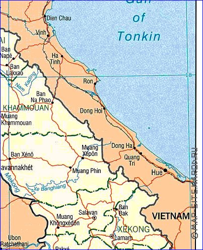 Administrativa mapa de Laos