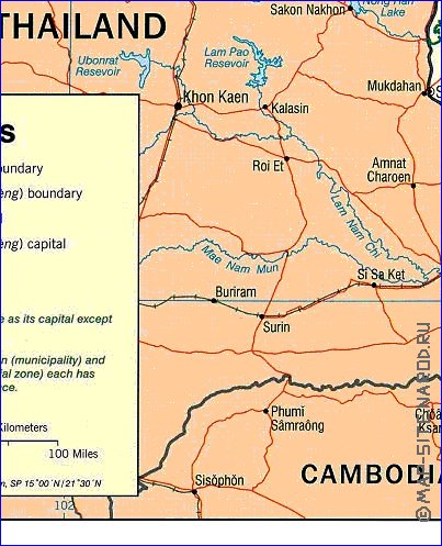 Administrativa mapa de Laos