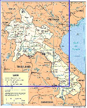 Administrativa mapa de Laos