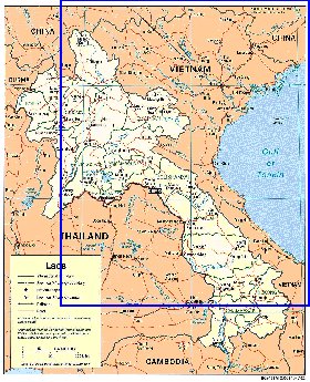 Administrativa mapa de Laos