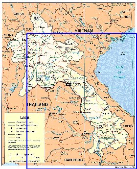 Administrativa mapa de Laos