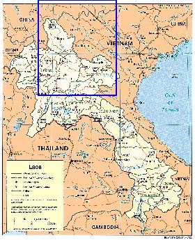 Administratives carte de Laos