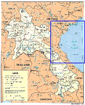 Administrativa mapa de Laos