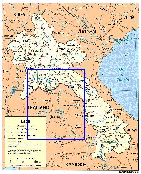 Administratives carte de Laos