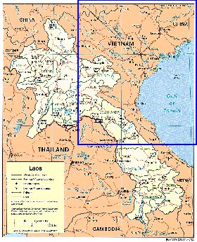 Administrativa mapa de Laos