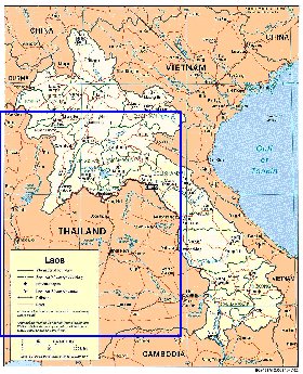 Administrativa mapa de Laos