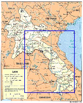 Administrativa mapa de Laos