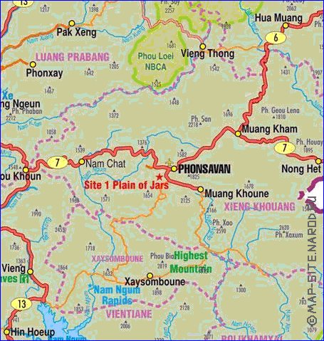 carte de Laos