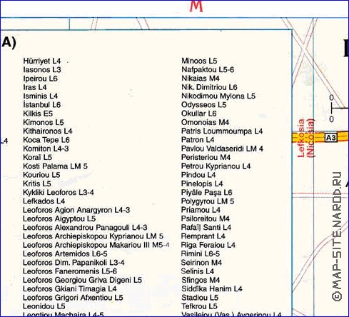 mapa de Larnaca em ingles