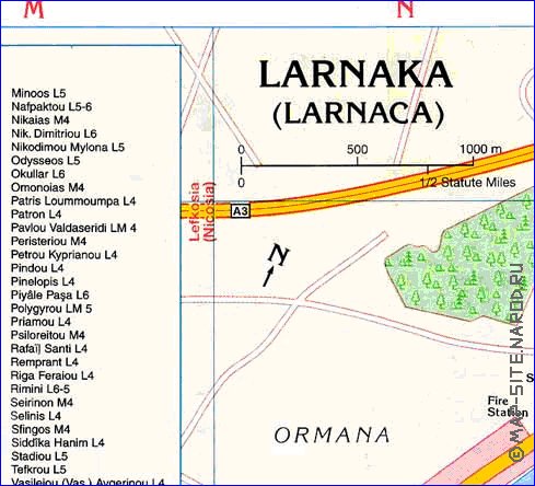 carte de Citium en anglais