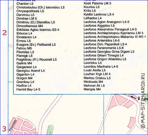 mapa de Larnaca em ingles