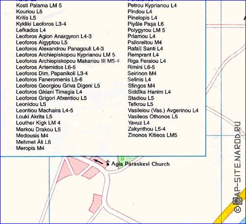 mapa de Larnaca em ingles