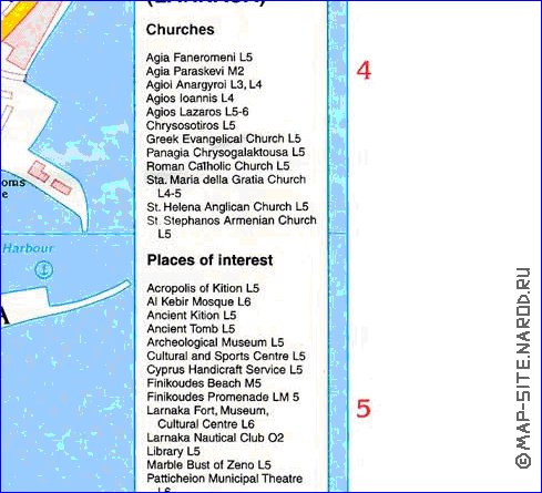 mapa de Larnaca em ingles