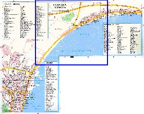 mapa de Larnaca em ingles