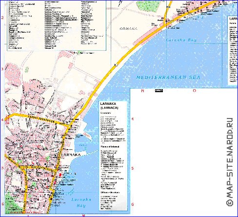 mapa de Larnaca em ingles