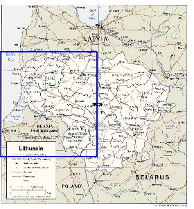 Administratives carte de Lettonie en anglais