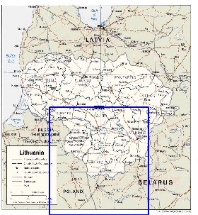 Administratives carte de Lettonie en anglais