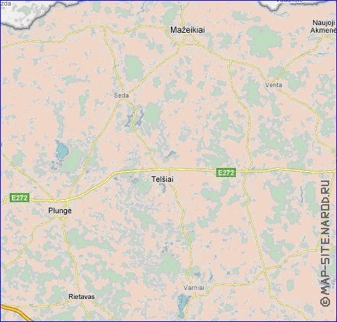 carte de Lettonie en anglais