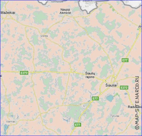 carte de Lettonie en anglais