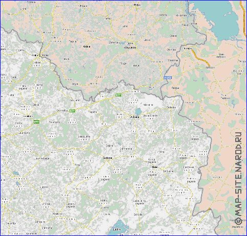 mapa de Letonia em ingles