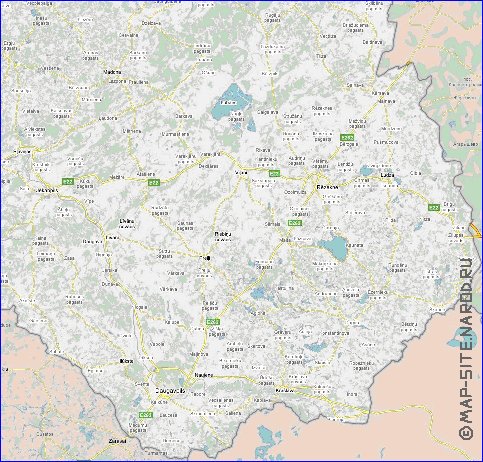 mapa de Letonia em ingles