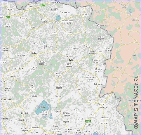 mapa de Letonia em ingles