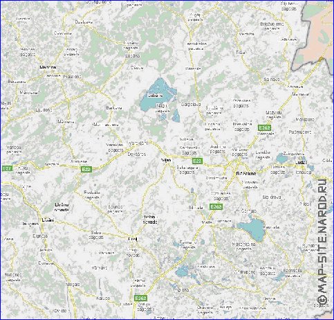 mapa de Letonia em ingles