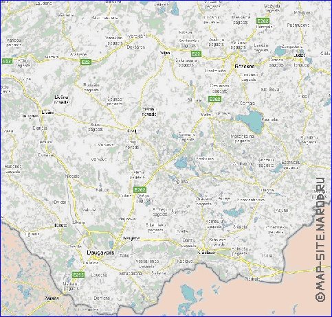 mapa de Letonia em ingles