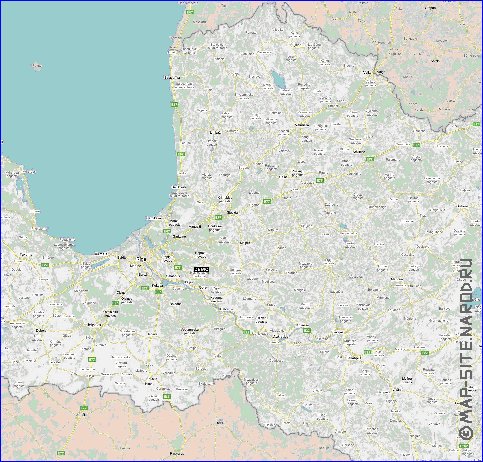 mapa de Letonia em ingles