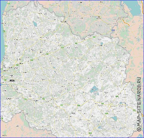 mapa de Letonia em ingles