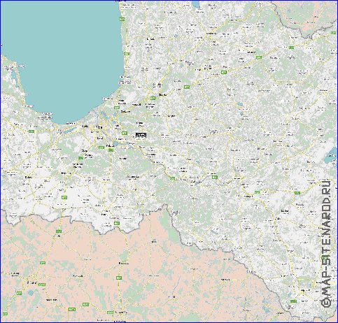 mapa de Letonia em ingles