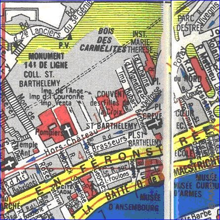 mapa de Liege em frances