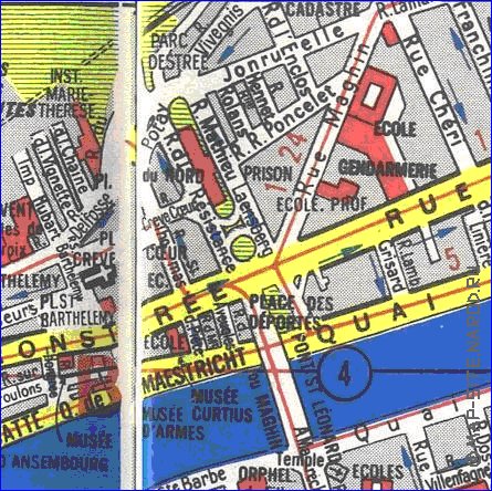 mapa de Liege em frances