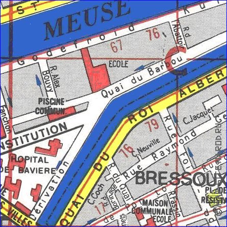 mapa de Liege em frances