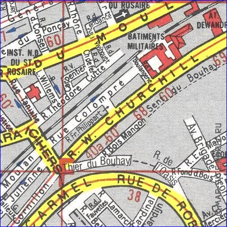 mapa de Liege em frances