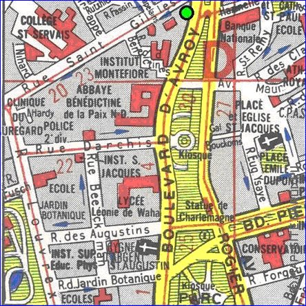 mapa de Liege em frances