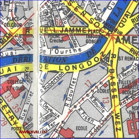 mapa de Liege em frances