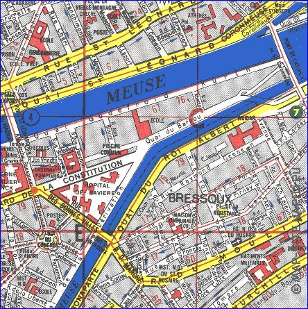 mapa de Liege em frances