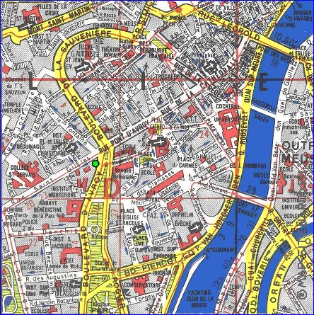 mapa de Liege em frances