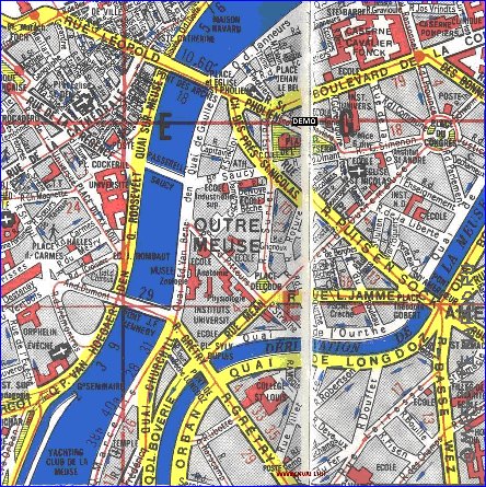 mapa de Liege em frances