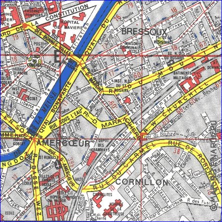 mapa de Liege em frances