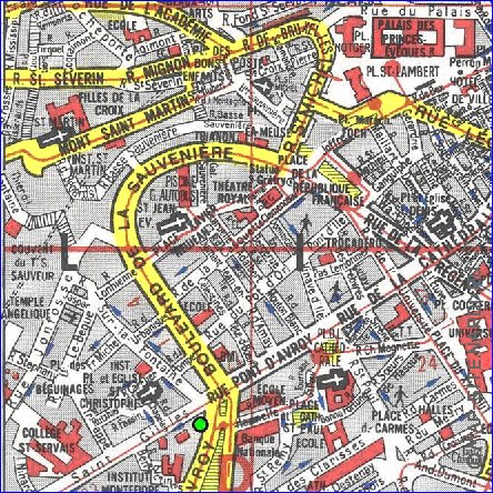 mapa de Liege em frances