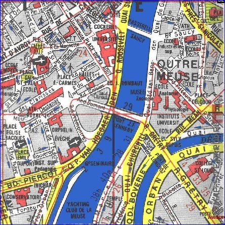 mapa de Liege em frances